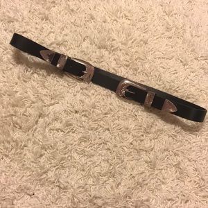 Double Buckle Black Belt